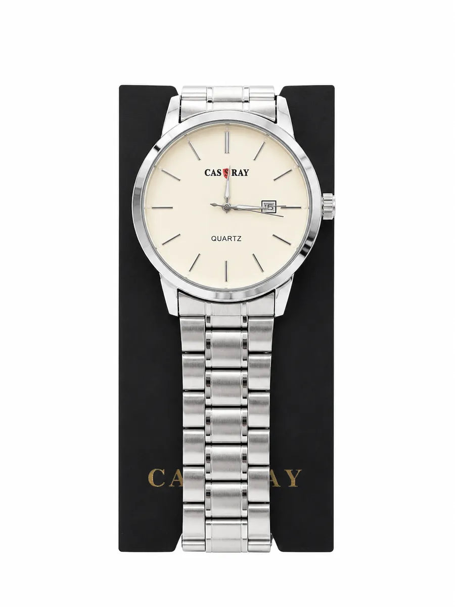 Cassray Quartz Dress Watch – Black – White