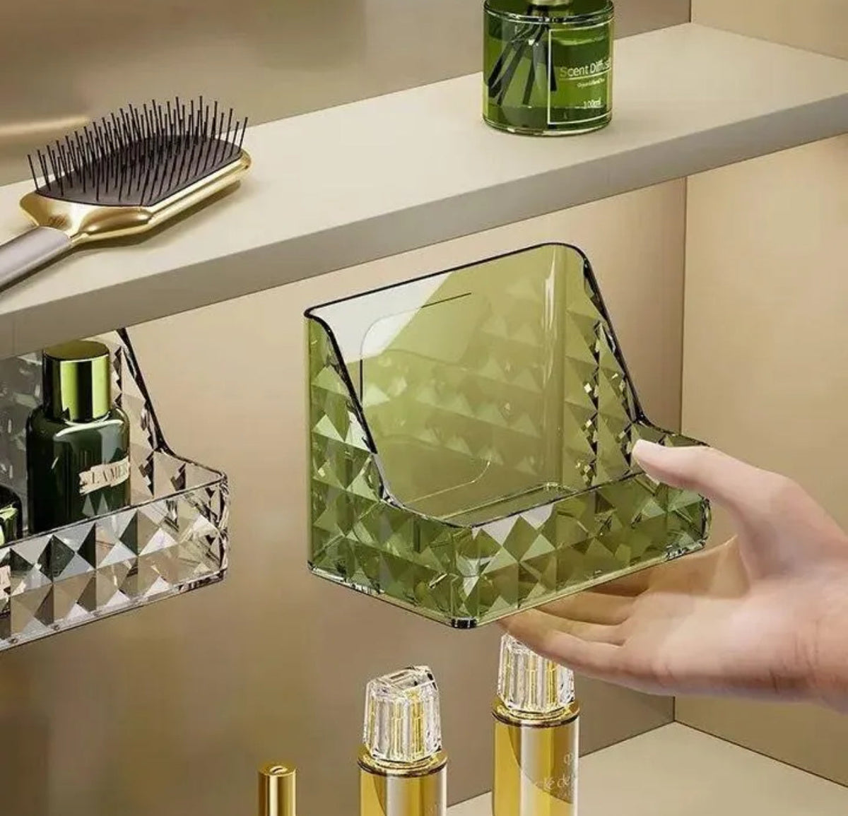 Mini Crystal Makeup Shelf