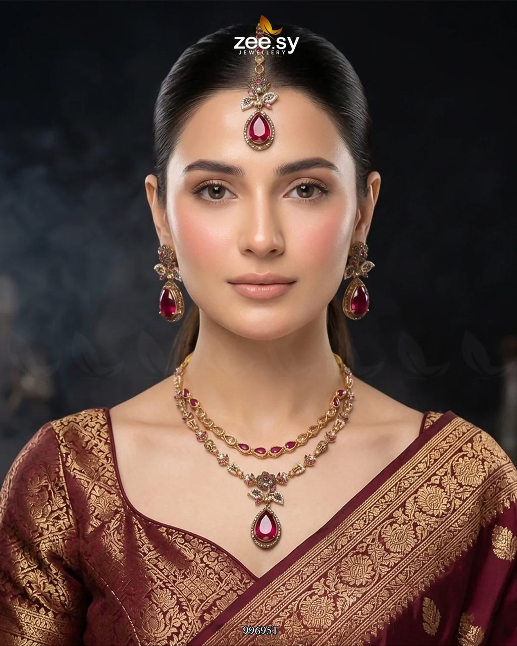 Eldria Cut Stone Necklace Set