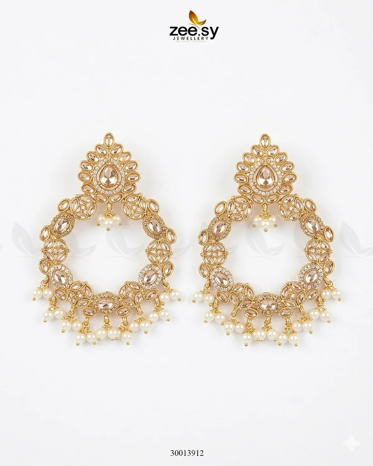 Mirabella Pearl Chandbali Earrings