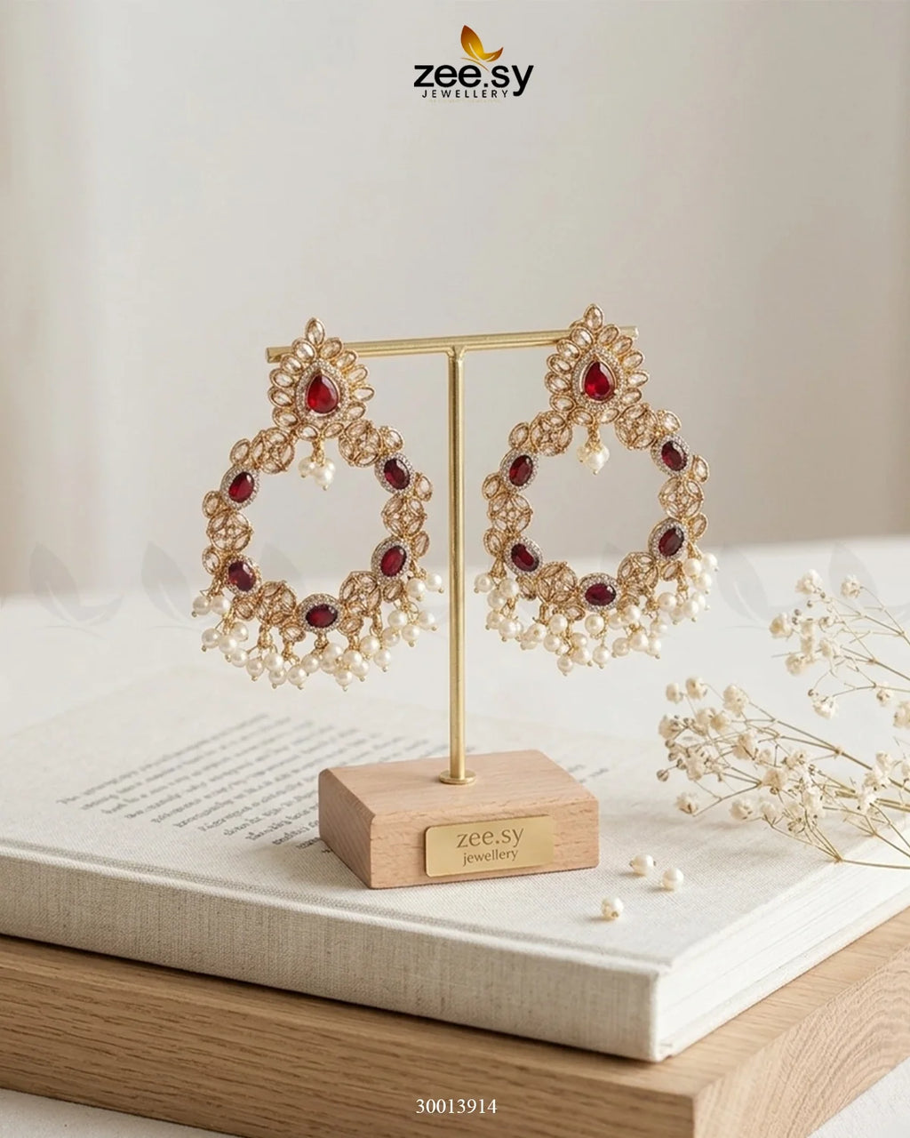 Mirabella Pearl Chandbali Earrings