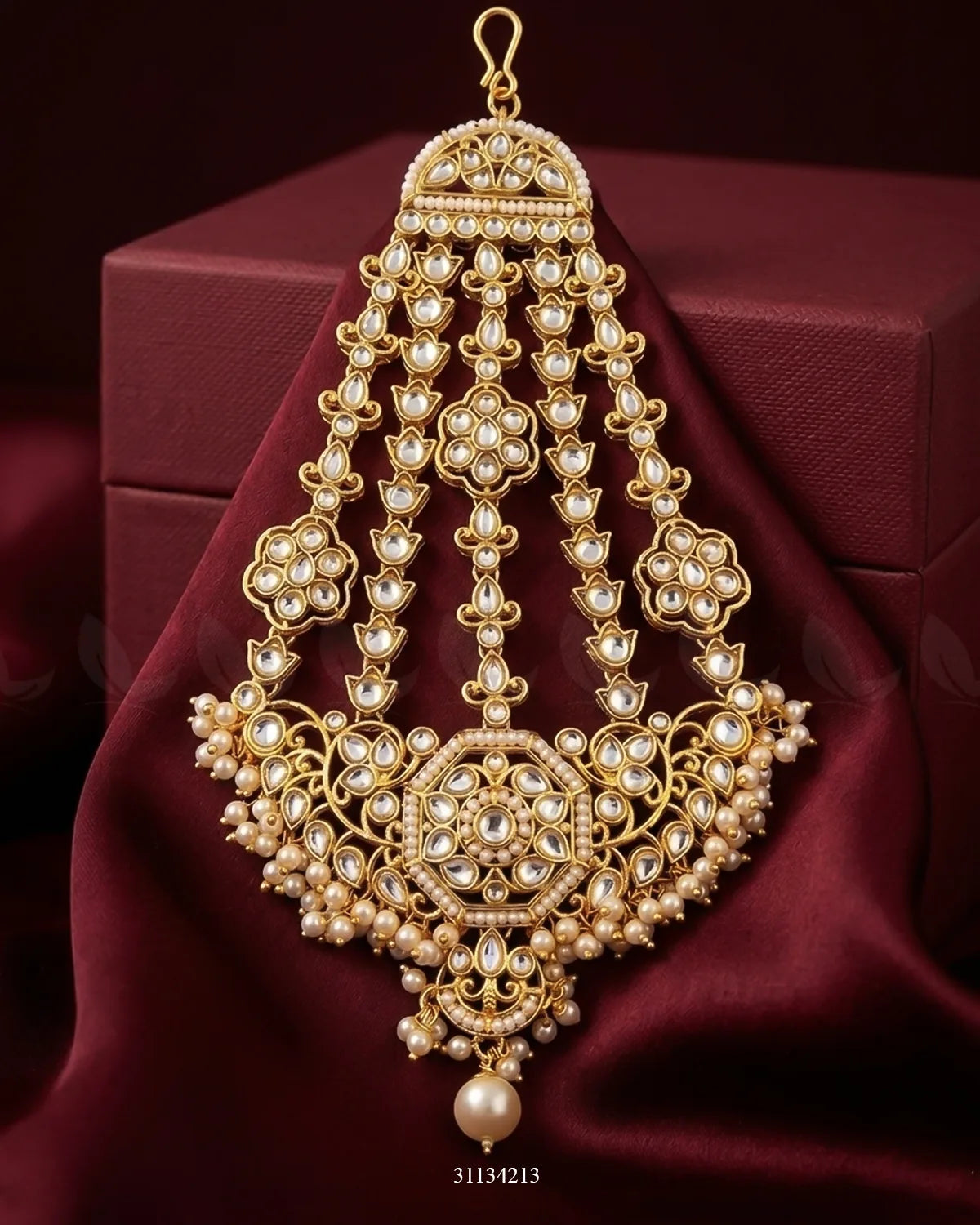 Antique Center Floral Jhumar