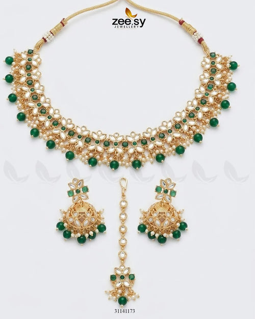 Aria Floral Kundan Necklace Set