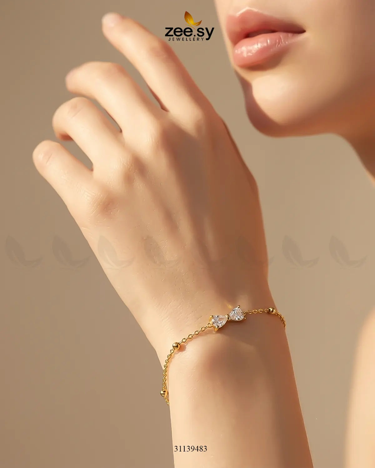 Aster Bow Zirconia Strand Bracelet