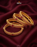 Bella Rose Leaf Bangles