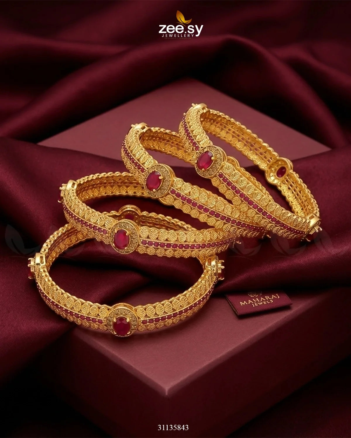 Bella Rose Leaf Bangles