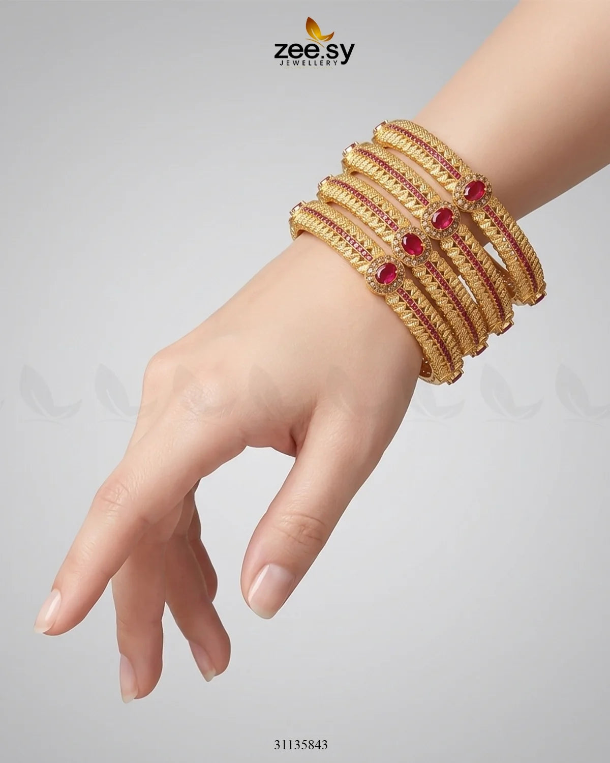 Bella Rose Leaf Bangles