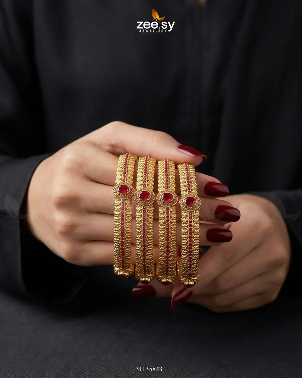 Bella Rose Leaf Bangles