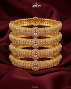 Bella Rose Leaf Bangles