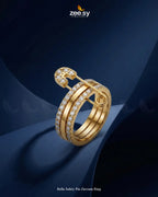 Bella Safety Pin Zirconia Ring