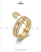 Bella Safety Pin Zirconia Ring