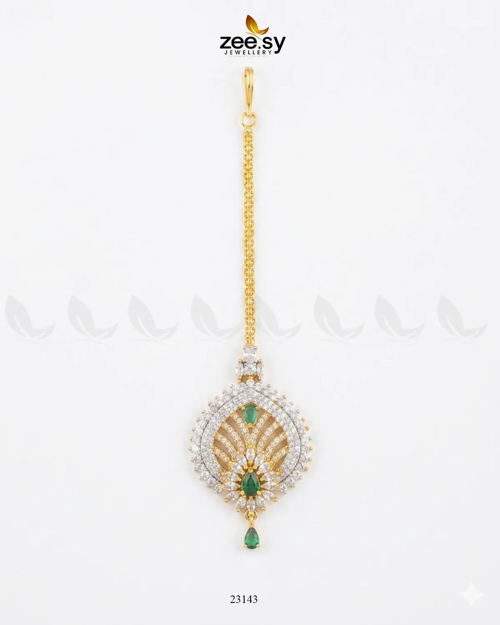 Peacock Arch American Daimond Bindiya