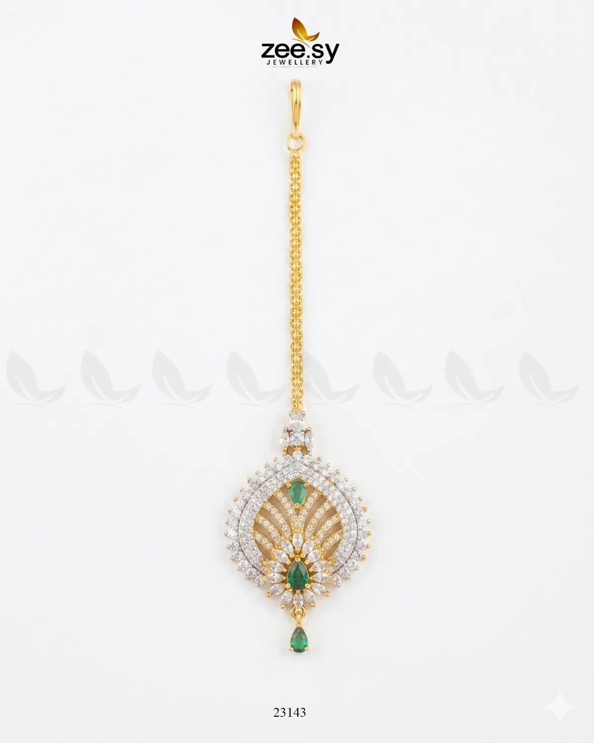 Peacock Arch American Daimond Bindiya