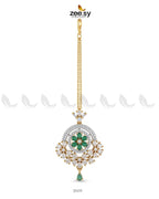 Round Flowery American Diamond Bindiya