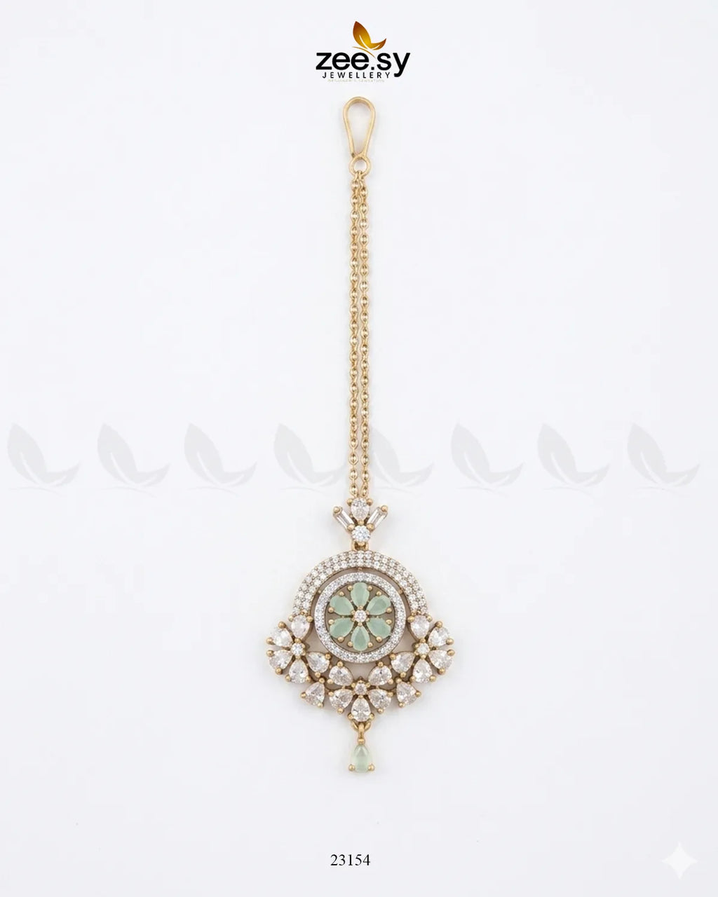 Round Flowery American Diamond Bindiya