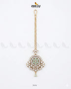 Round Flowery American Diamond Bindiya