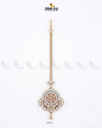 Round Flowery American Diamond Bindiya
