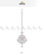 Round Flowery American Diamond Bindiya