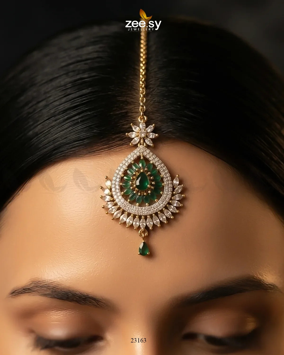 Leaf Pave Ziconia Bindiya