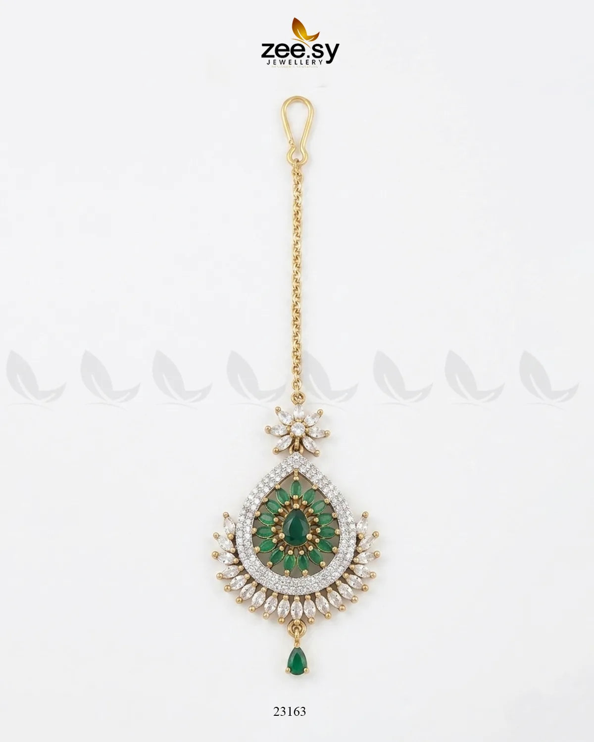Leaf Pave Ziconia Bindiya