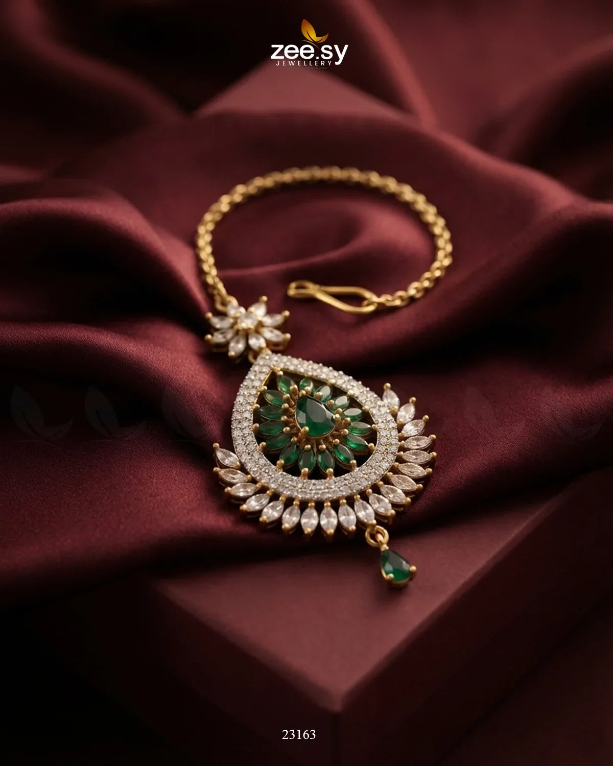 Leaf Pave Ziconia Bindiya