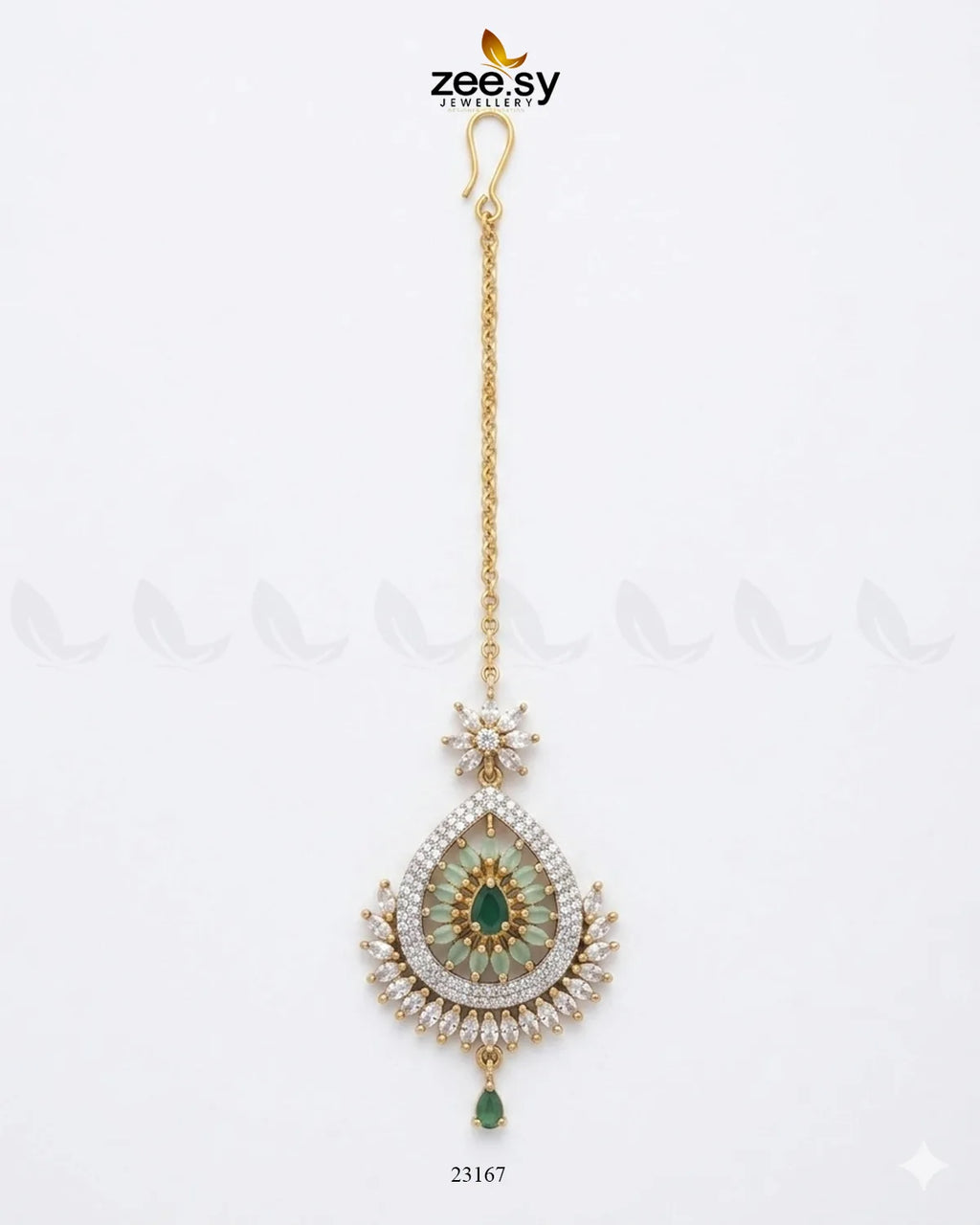 Leaf Pave Ziconia Bindiya