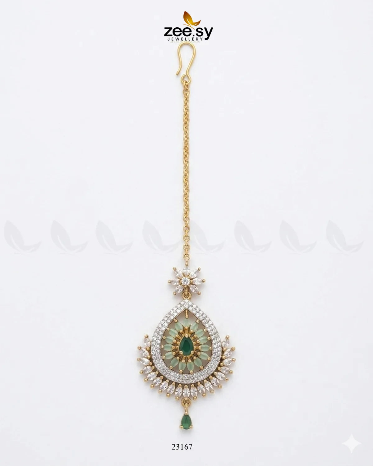 Leaf Pave Ziconia Bindiya