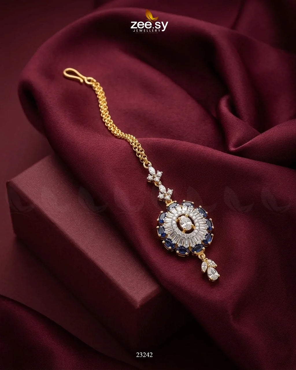 Azure Sunburst Zirconia Bindiya