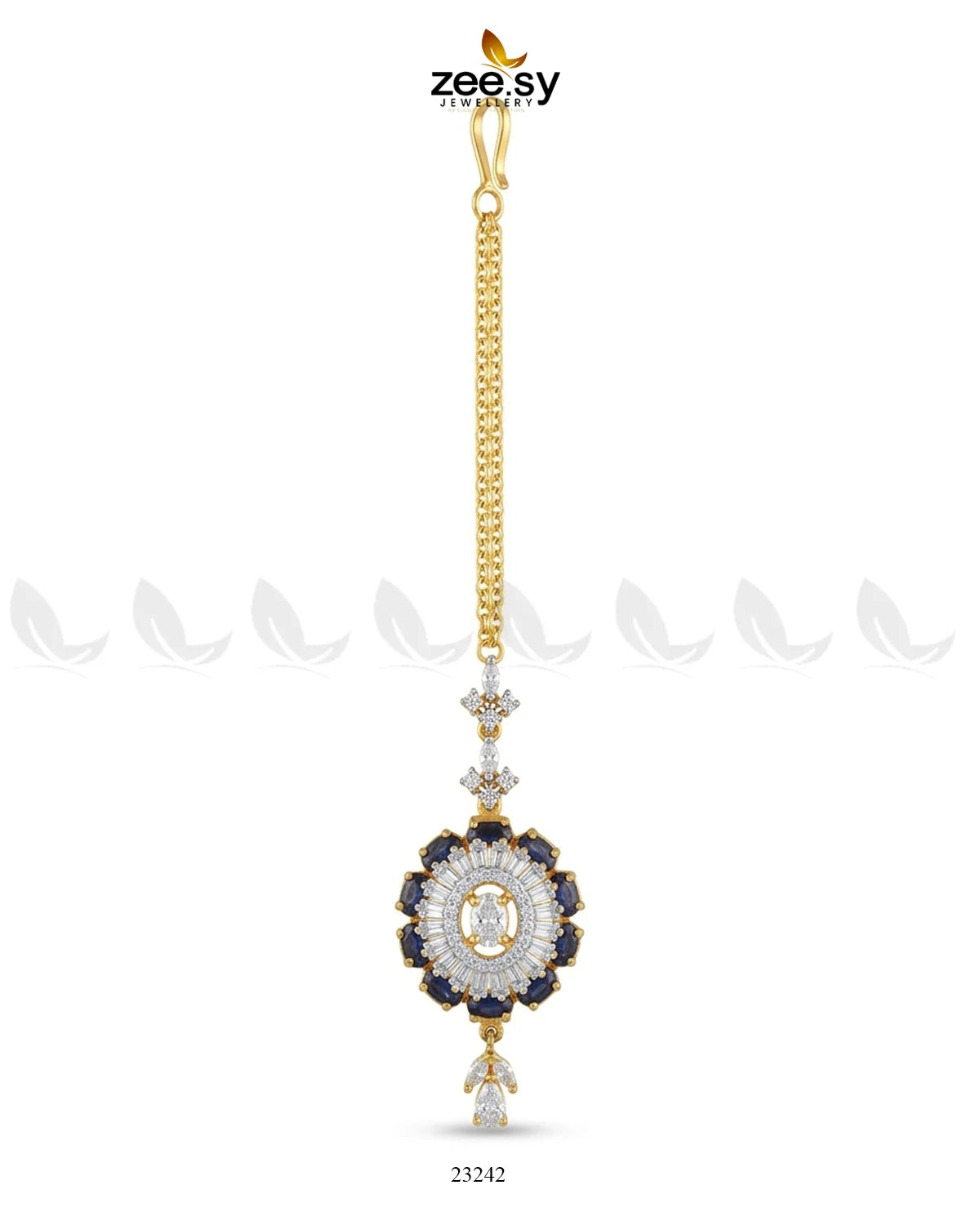 Azure Sunburst Zirconia Bindiya