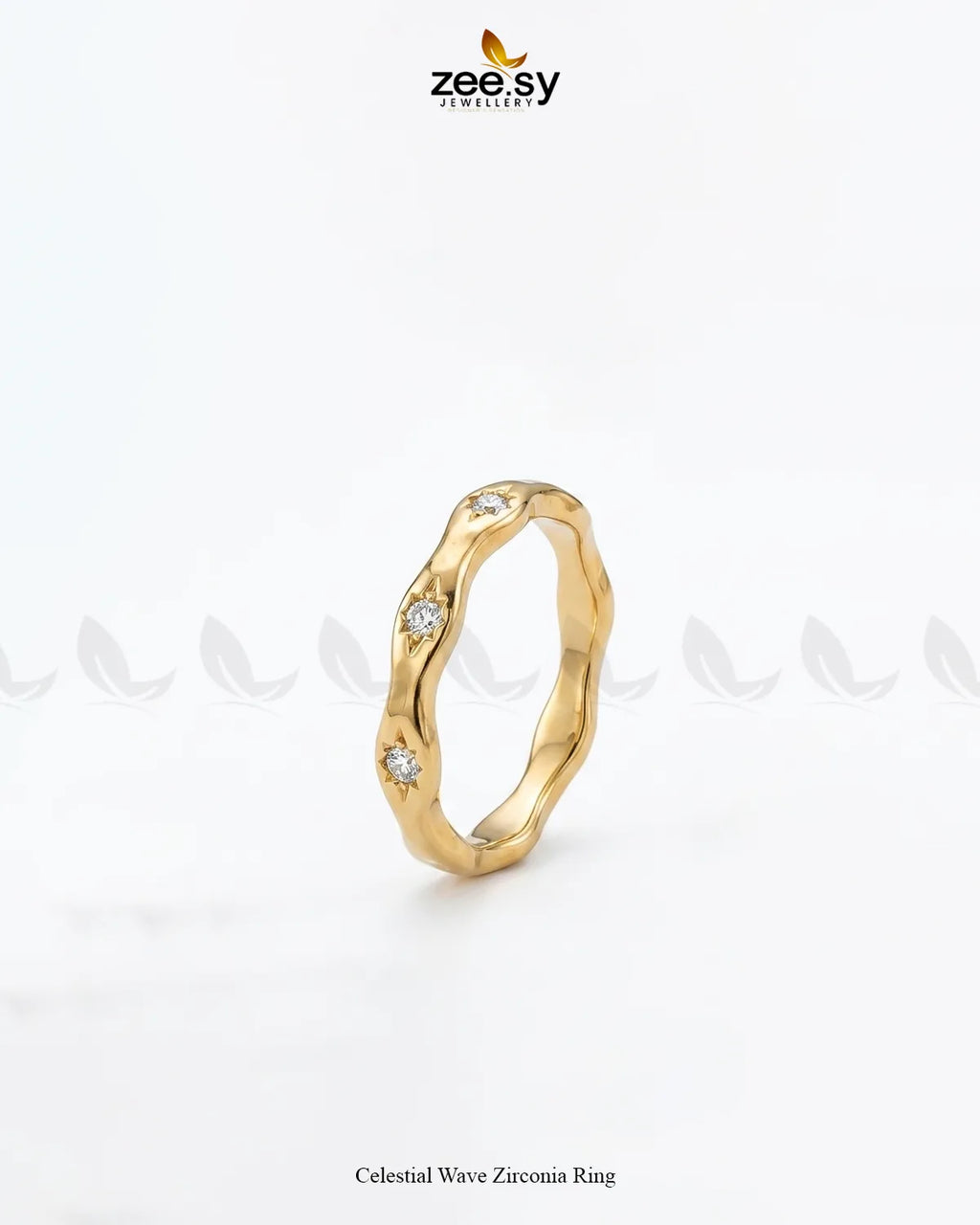 Celestial Wave Zirconia Ring