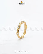 Celestial Wave Zirconia Ring