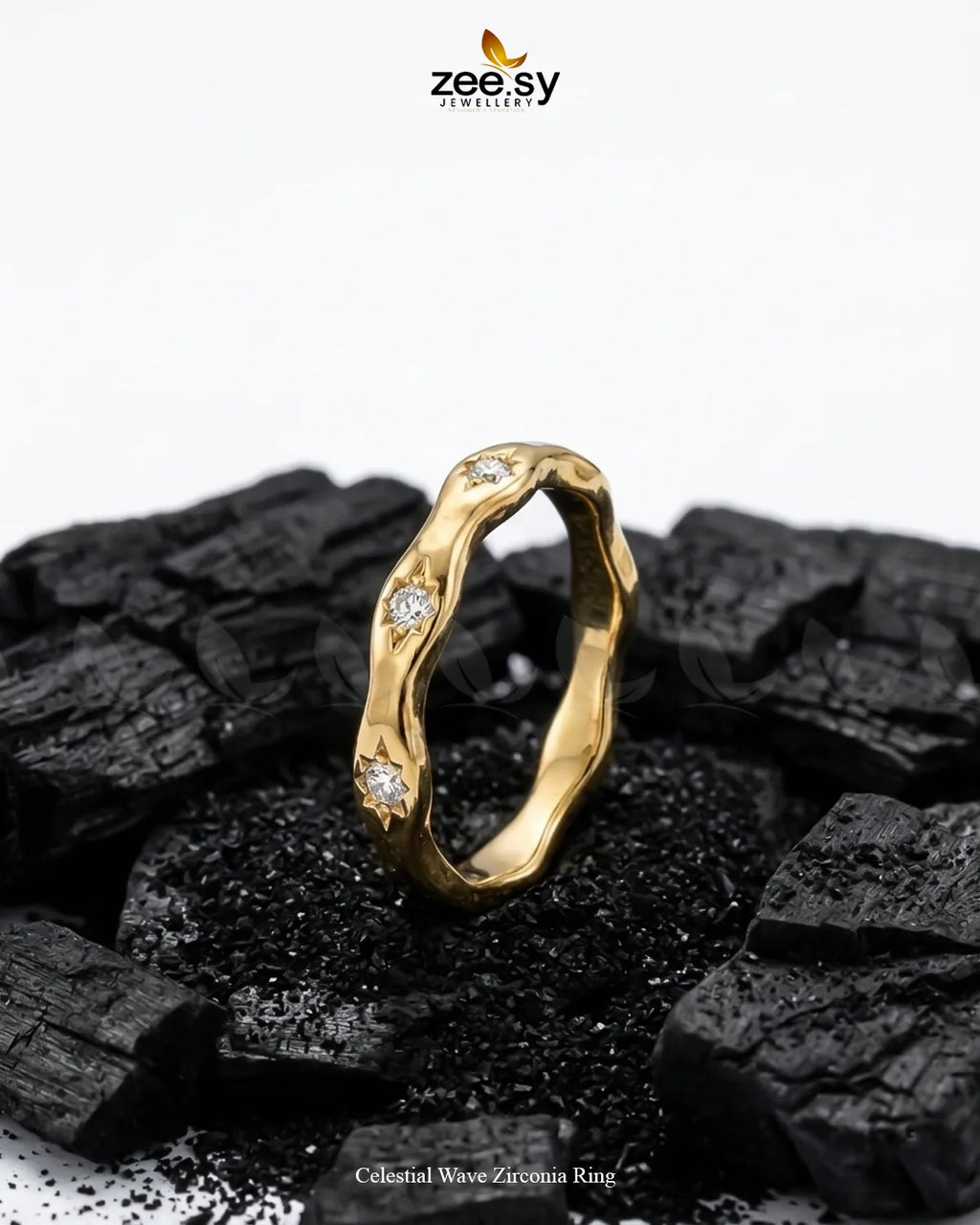 Celestial Wave Zirconia Ring