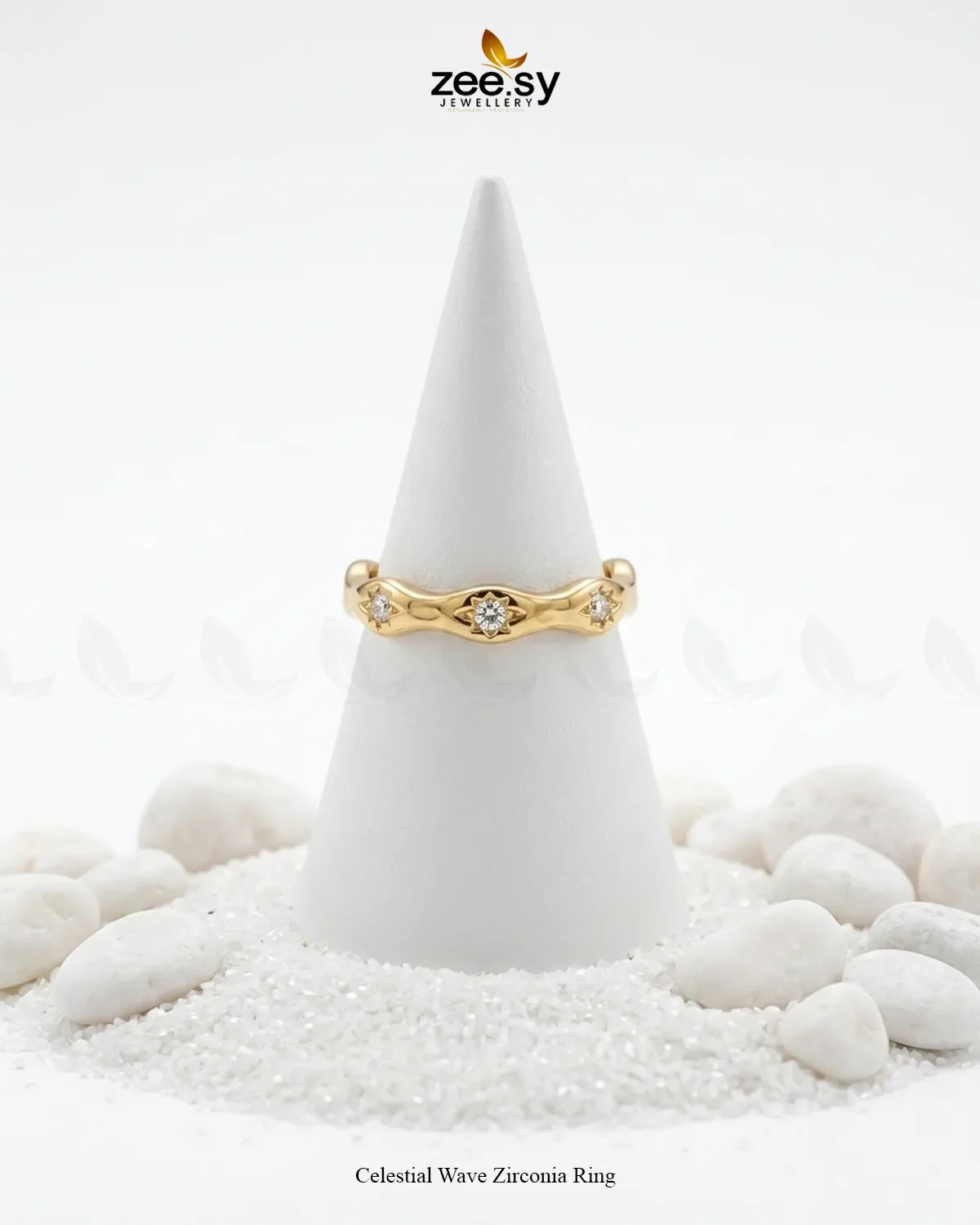 Celestial Wave Zirconia Ring