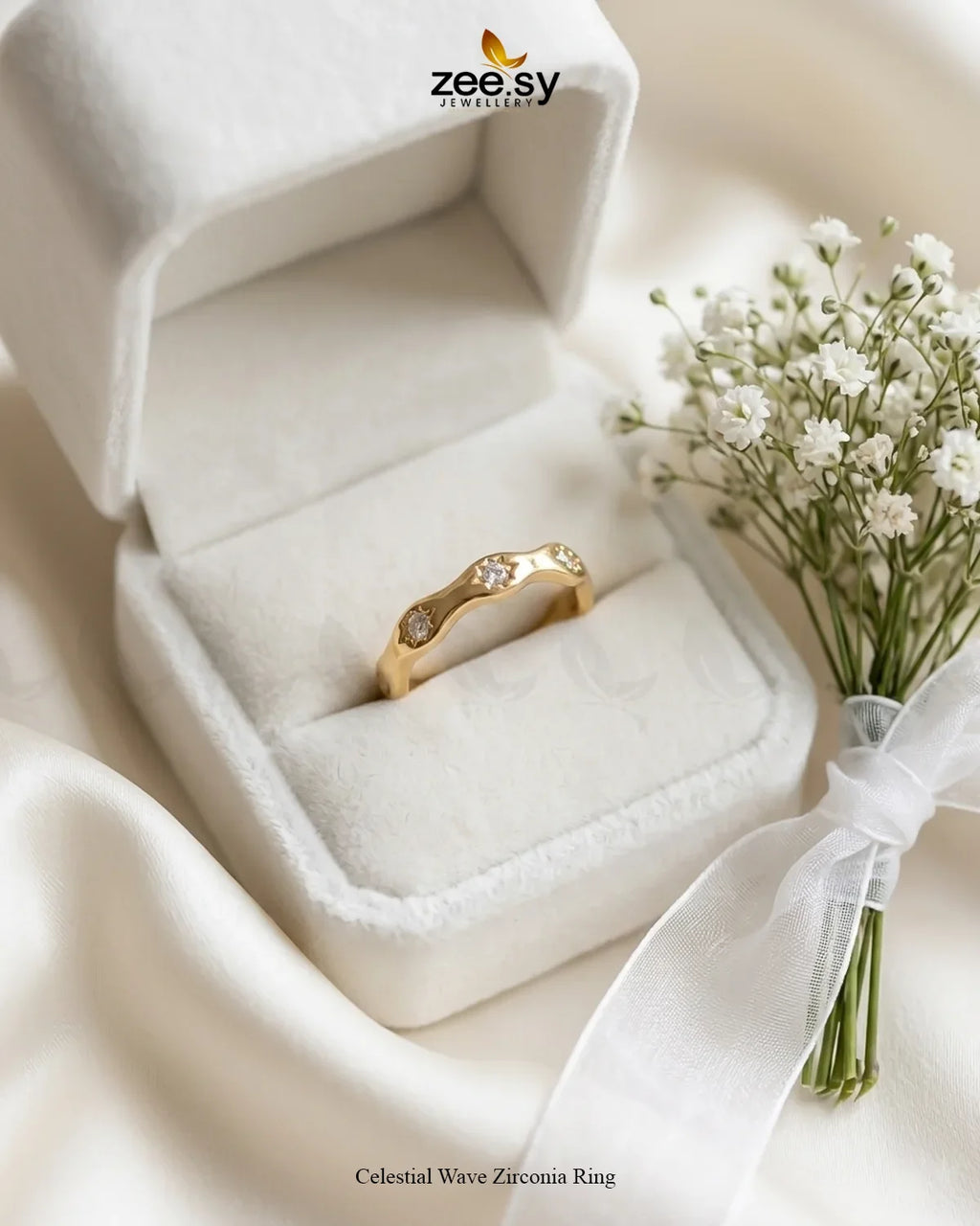 Celestial Wave Zirconia Ring