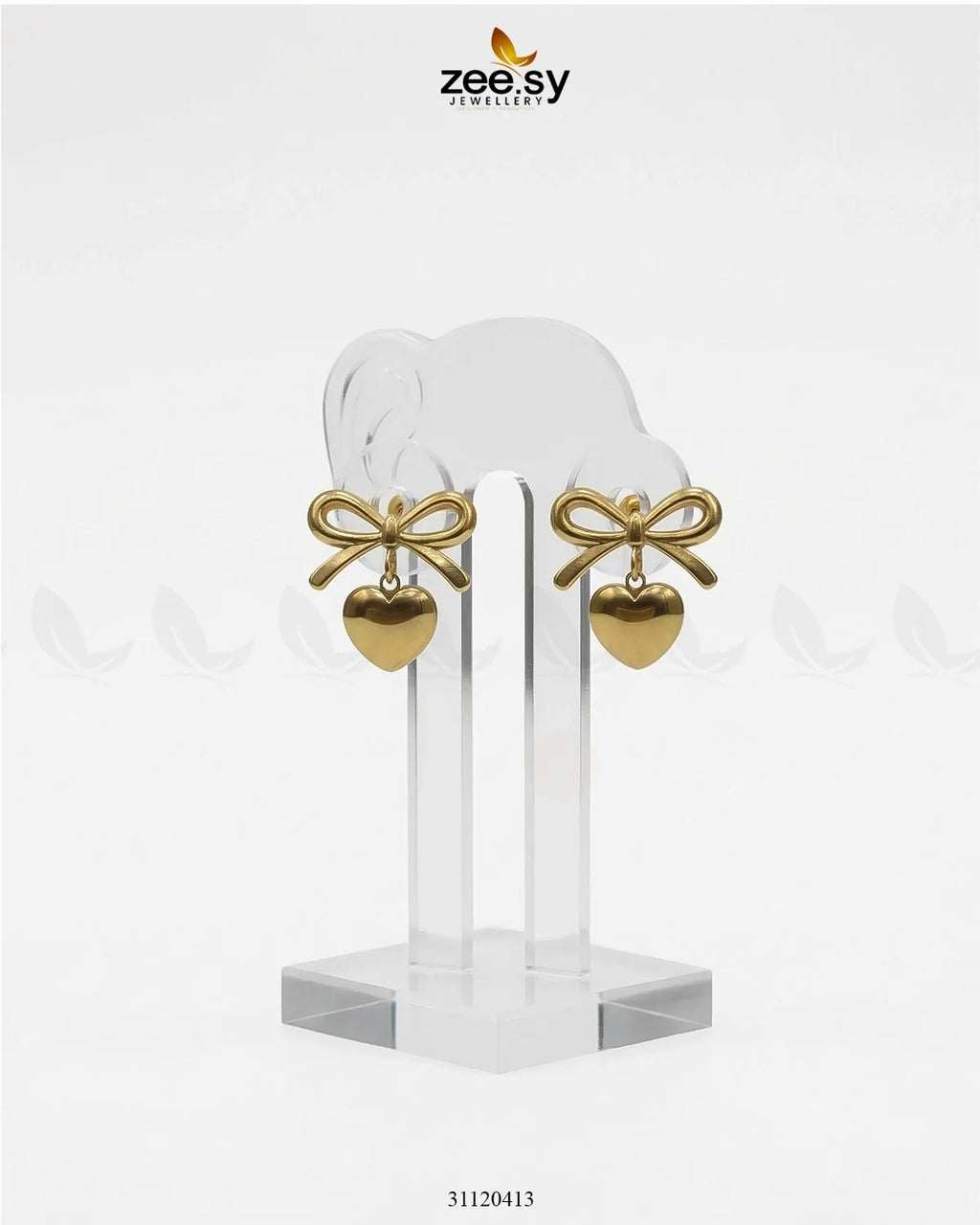 Charming Puffed Heart Bow Drops