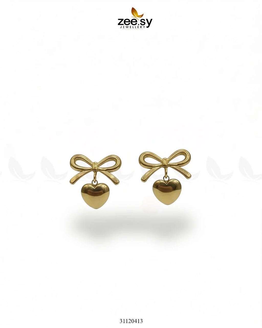 Charming Puffed Heart Bow Drops