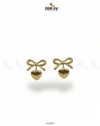 Charming Puffed Heart Bow Drops
