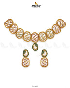 Crimson Wave Pearl Choker Set