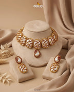 Crimson Wave Pearl Choker Set