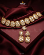 Crimson Wave Pearl Choker Set