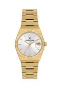 Daniel Klein Silver IP Gold Date Wrist Watch for Women DK.1.14170-3