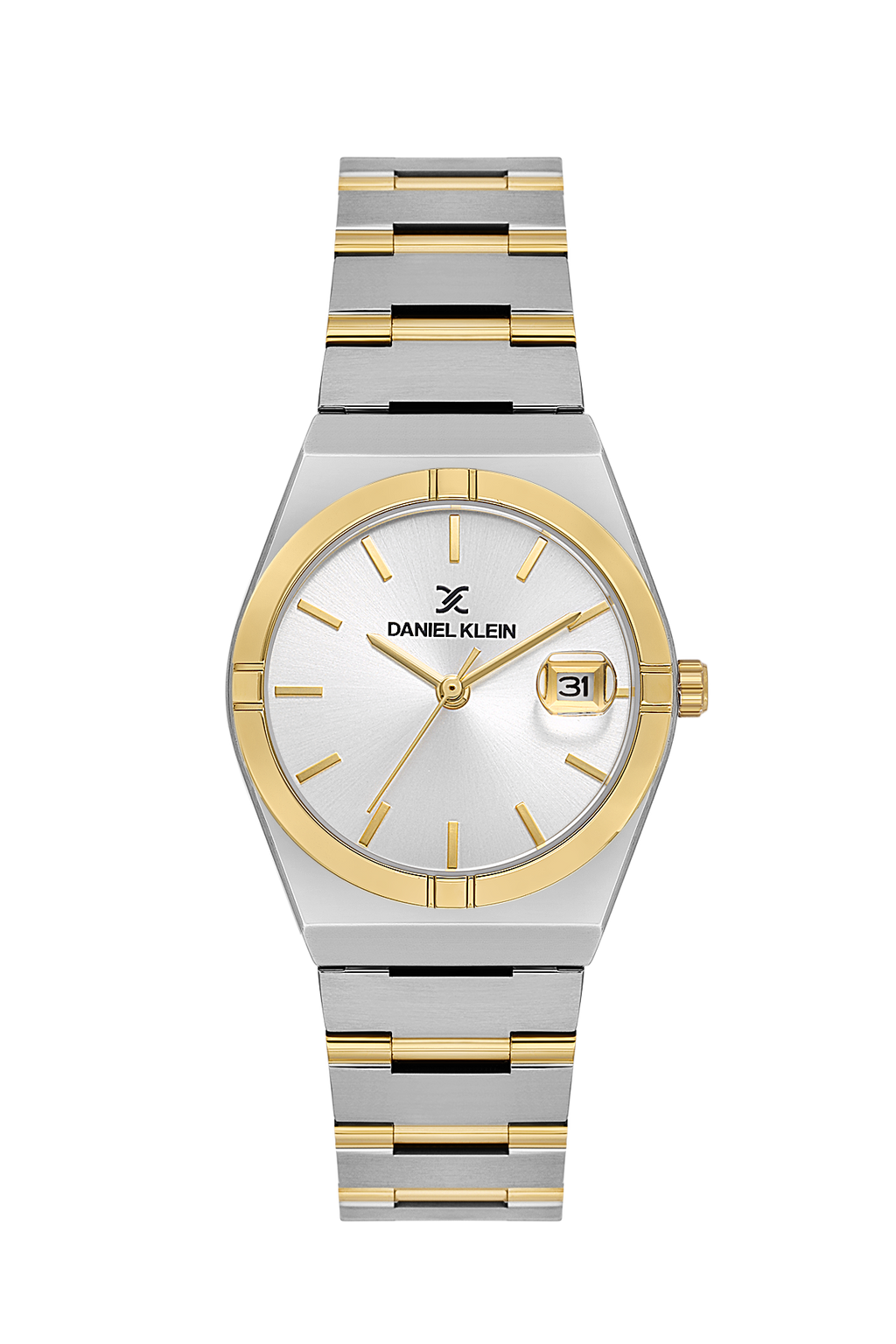 Daniel Klein Silver IP Silver/Gold Wrist Watch for Women DK.1.14170-4