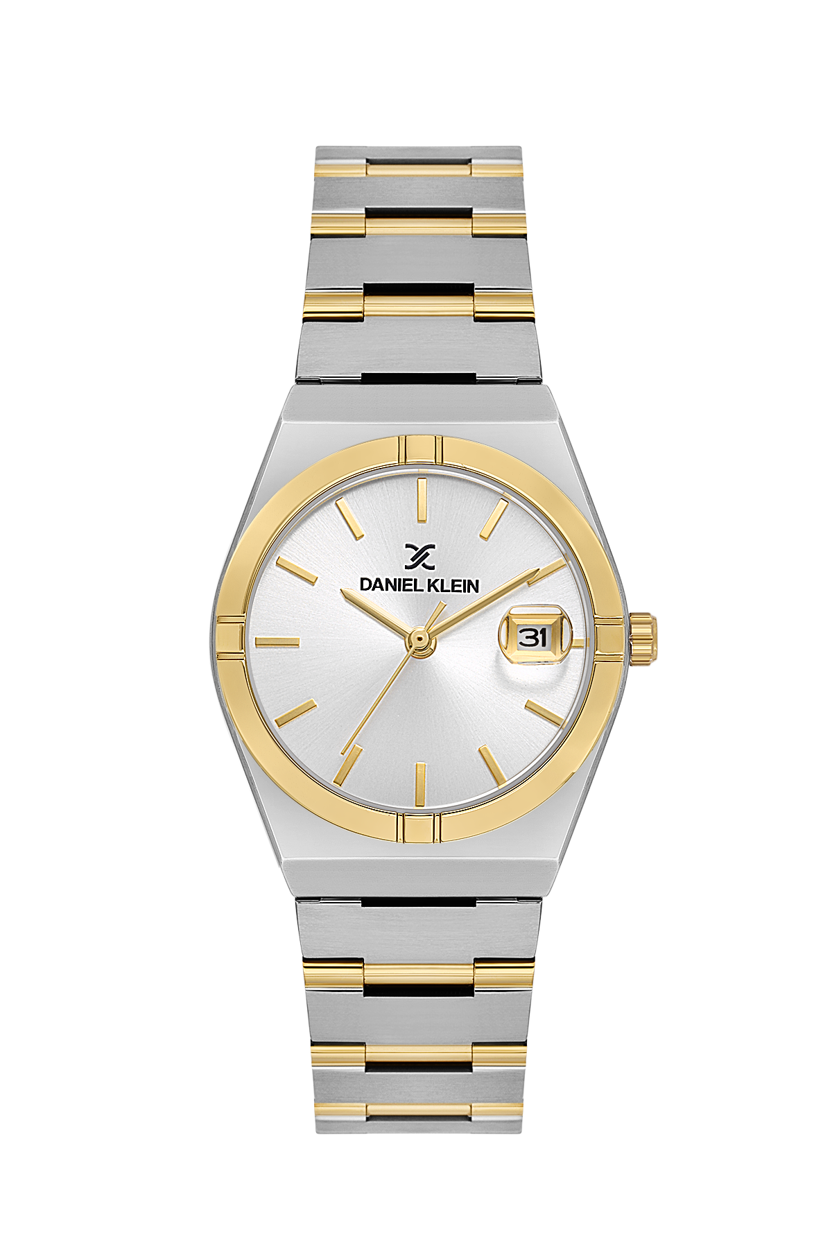 Daniel Klein Silver IP Silver/Gold Wrist Watch for Women DK.1.14170-4