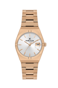 Daniel Klein Silver Pink Rosegold Date Wrist Watch for Women DK.1.14170-6