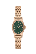 Daniel Klein Dark Green Pink Rosegold Wrist Watch for Women DK.1.14174-4