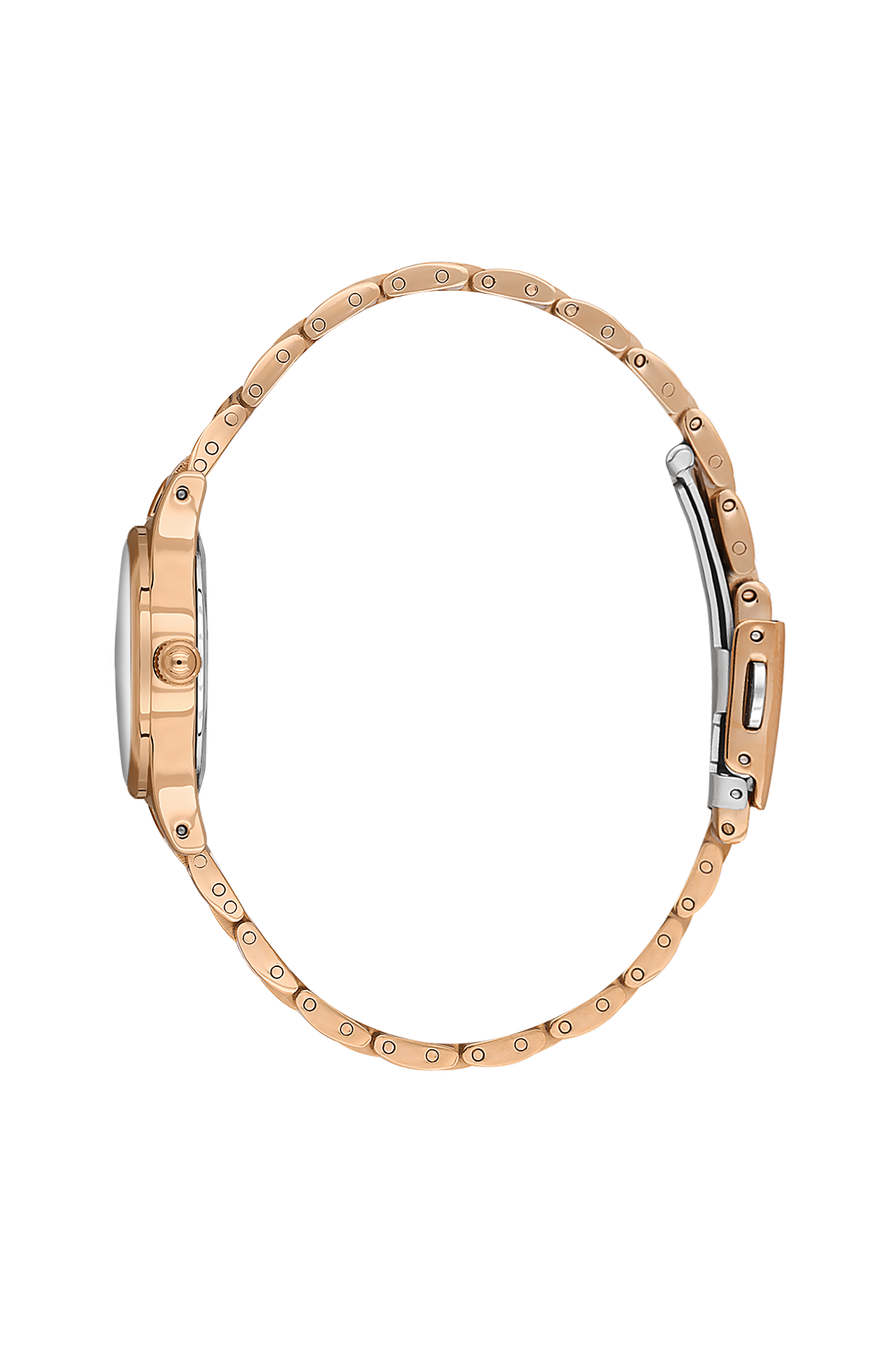 Daniel Klein Dark Green Pink Rosegold Wrist Watch for Women DK.1.14174-4