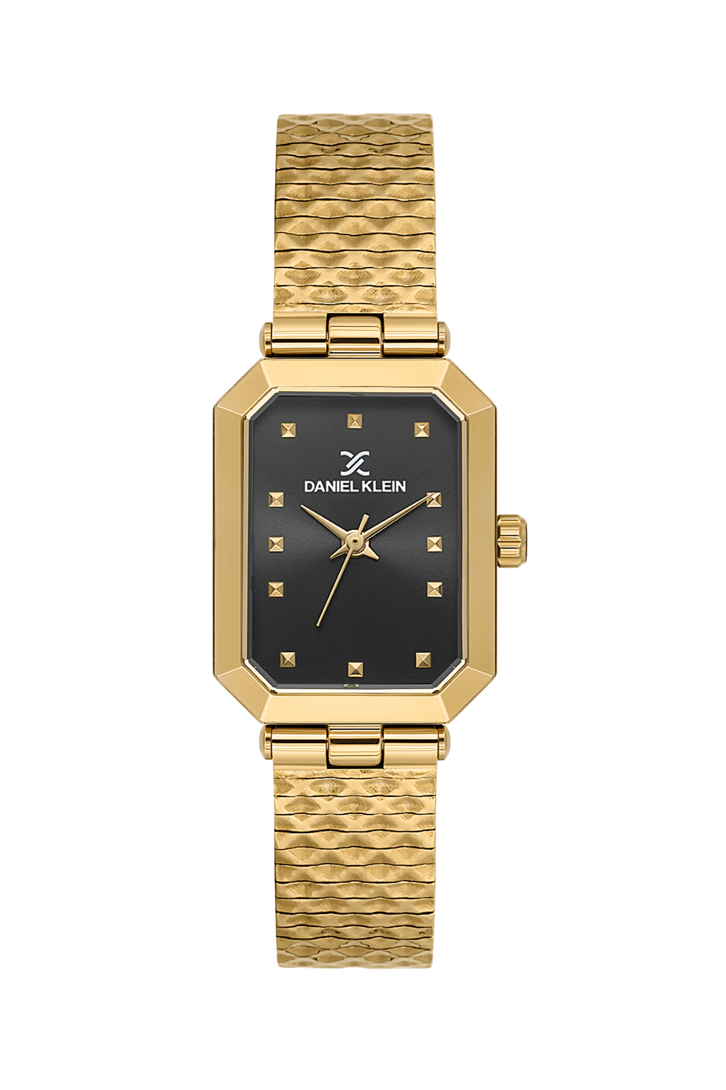 Daniel Klein Gun Black IP Gold Wrist Watch for Women DK.1.14178-4