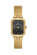 Daniel Klein Gun Black IP Gold Wrist Watch for Women DK.1.14178-4