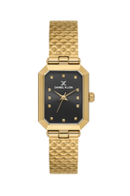 Daniel Klein Gun Black IP Gold Wrist Watch for Women DK.1.14178-4