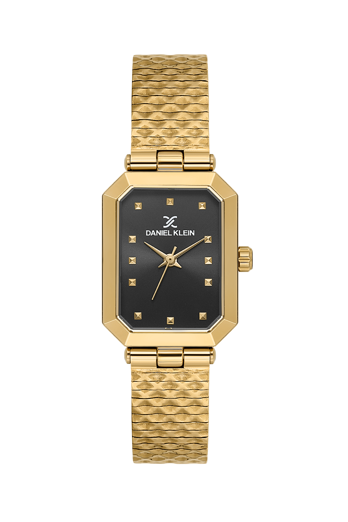 Daniel Klein Gun Black IP Gold Wrist Watch for Women DK.1.14178-4